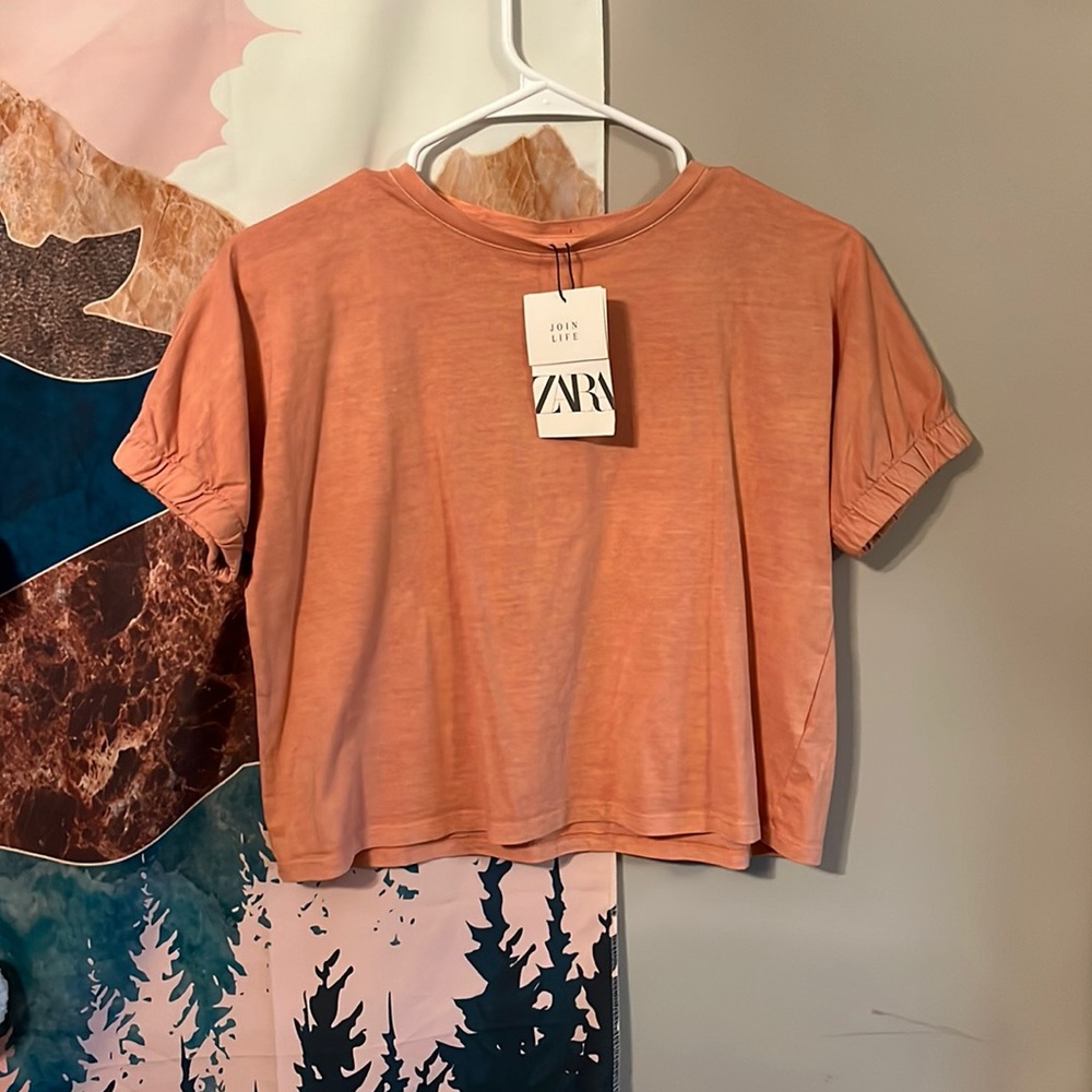 Salmon Zara Crop Top